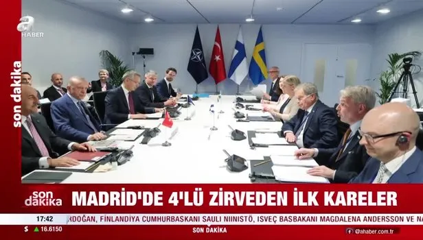 SON DAKİKA: Madrid’deki 4’lü zirveden ilk görüntüler