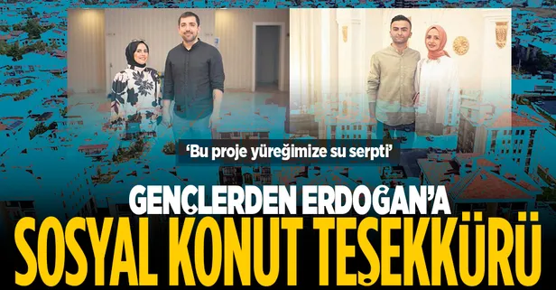 Gençlerden Erdoğan'a sosyal konut teşekkürü