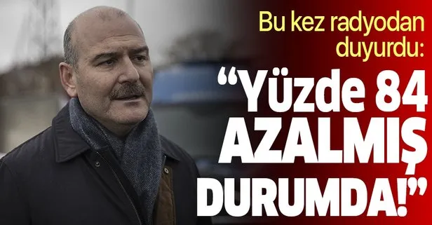Yüzde 84 azalma var
