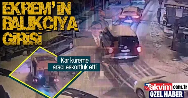 İstanbullu karla boğuşurken Ekrem İmamoğlu’nun balıkçıya gittiği görüntüler ortaya çıktı: Kar küreme aracıyla geldi