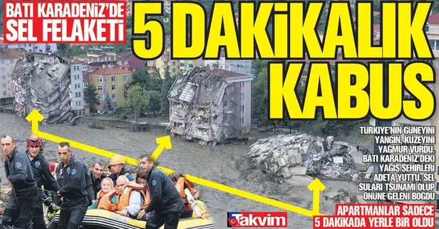 Batı Karadeniz’de sel felaketi! 5 dakikalık kabus...