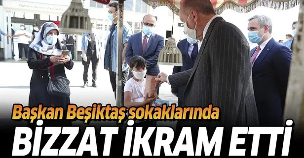Son dakika: Başkan Erdoğan Beşiktaş’ta bir esnaftan kestane satın alarak vatandaşlara ikram etti