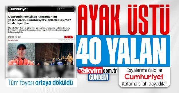 Cumhuriyet şaşırtmadı! Eşyalarım çalındı, kafama silah dayandı diyen sözde ekip liderinin foyası ortaya çıktı