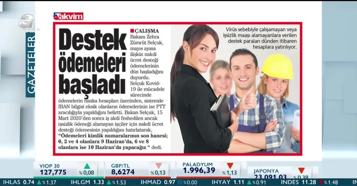 Destek ödemeleri başladı