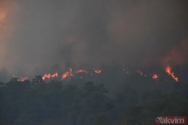 SON DAKİKA: Muğla Marmaris'teki orman yangını uydudan görüntülendi - 4