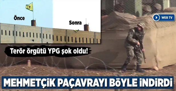 YPG paçavrası böyle indirildi!