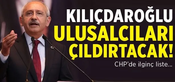 CHP’de ilginç liste