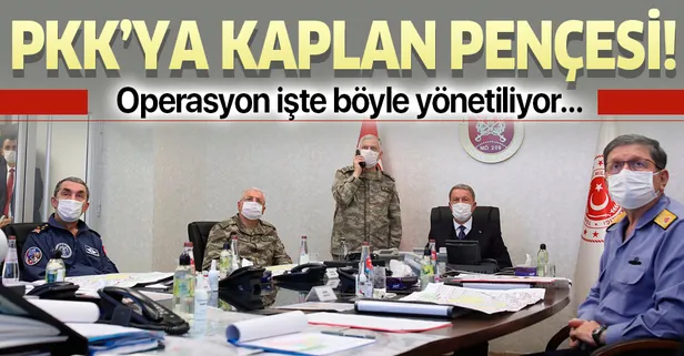 'Pençe-Kaplan Operasyonu' başladı! Bakan Akar ve komutanlar Harekat Merkezi'nde