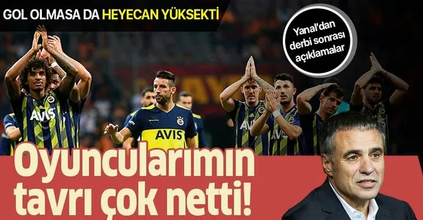 Ersun Yanal, Galatasaray derbisi sonrası konuştu: Oyuncularımın tavrı çok netti!
