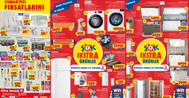 Peşin fiyatına 6 taksit 2699 TL'ye satışta! Kış geldi ŞOK'ta Ufo indirime girdi! Dikey ütü, PVC masa örtüsü, fırın eldiveni, minder...