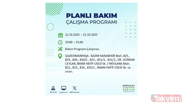 İstanbul elektrik kesintisi: 23 ilçe için saat verildi! BEDAŞ duyurdu - 35