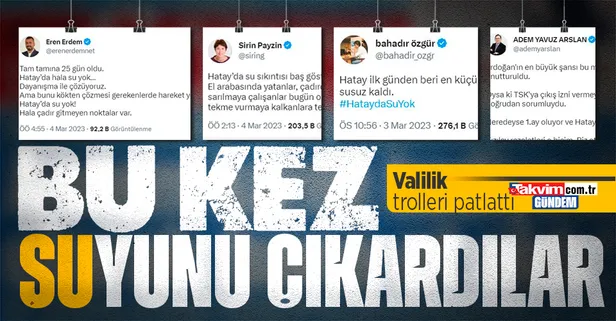 Hatay Valiliği'nden 'su' açıklaması! Sosyal medya provokatörlerine karşı harekete geçildi