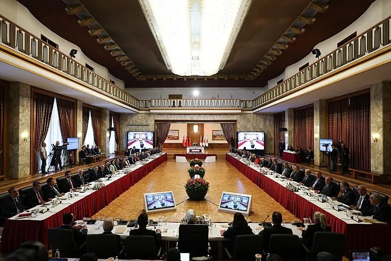 Milli Dayanışma, Kardeşlik ve Demokrasi Komisyonu toplandı. (AA)