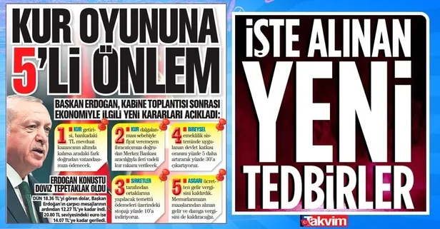 Başkan Recep Tayyip Erdoğan, kabine toplantısı sonrası ekonomiyle ilgili yeni kararları açıkladı!