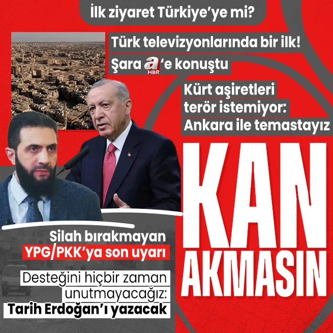 Suriyedeki yeni yönetimin lideri Ahmed El Şaradan A Habere özel açıklamalar