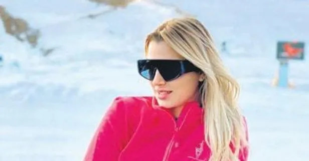 Sosyetik Pınar Sabancı Erciyes’te kayak yaptı