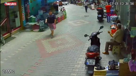 Bursa’daki deprem anı güvenlik kamerasında