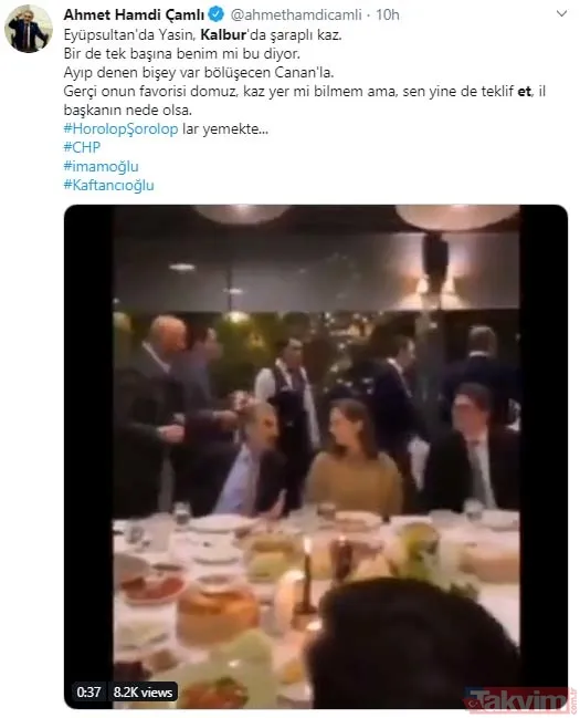 Ekonomi kötü gidiyor algısıyla prim yapma peşindeki CHP'lilerden lüks restoranda şatafatlı eğlence