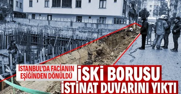 Son dakika: İstanbul Avcılar’da facianın eşiğinden dönüldü! İSKİ borusu patlayınca istinat duvarı çöktü