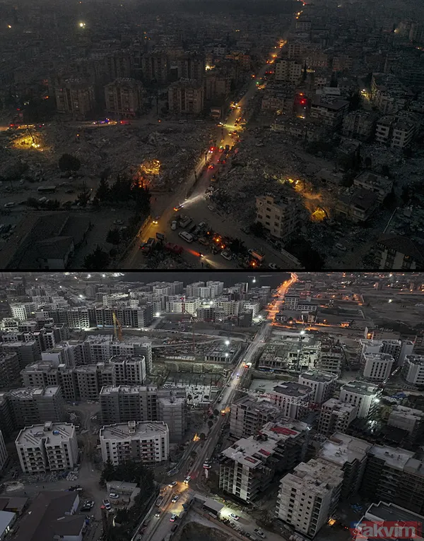 Deprem bölgesinin iki yıllık değişimi böyle görüntülendi! Hatay, Adıyaman, Malatya... - 17