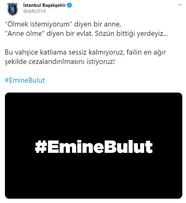 Emine Bulut olayına Süper Lig takımları sessiz kalmadı 'Alışmayacağız, susmayacağız'-6