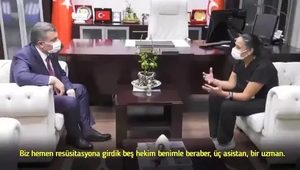 Sağlık Bakanı Fahrettin Koca Keçiören Eğitim ve Araştırma Hastanesi’nde saldırı girişimine uğrayan sağlık çalışanlarını ziyaret etti