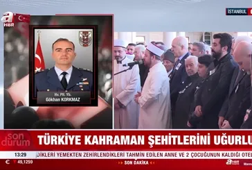 Şehit Pilot Yarbay Gökhan Korkmaz'a veda