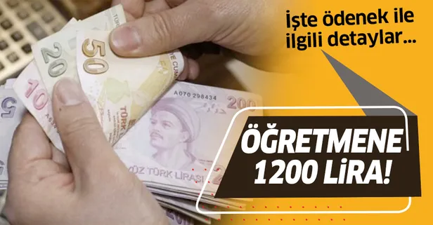 Öğretmene 1200 TL ödenek