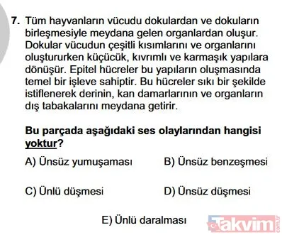 2019 YKS TYT soruları ve cevapları burada! Türkçe, Sosyal Bilimler, Matematik, Fen Bilimleri cevap anahtarı - 9