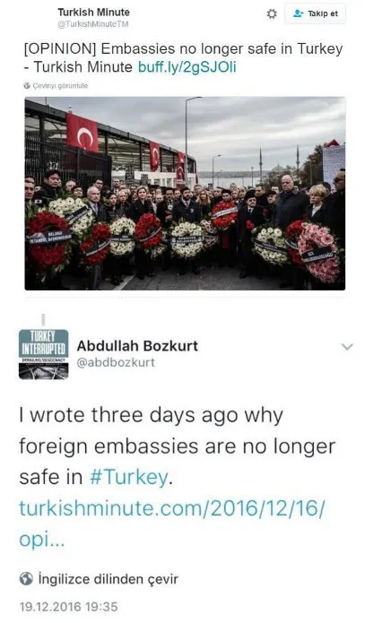 Türkiye-Rusya dostluğuna kurşun-2
