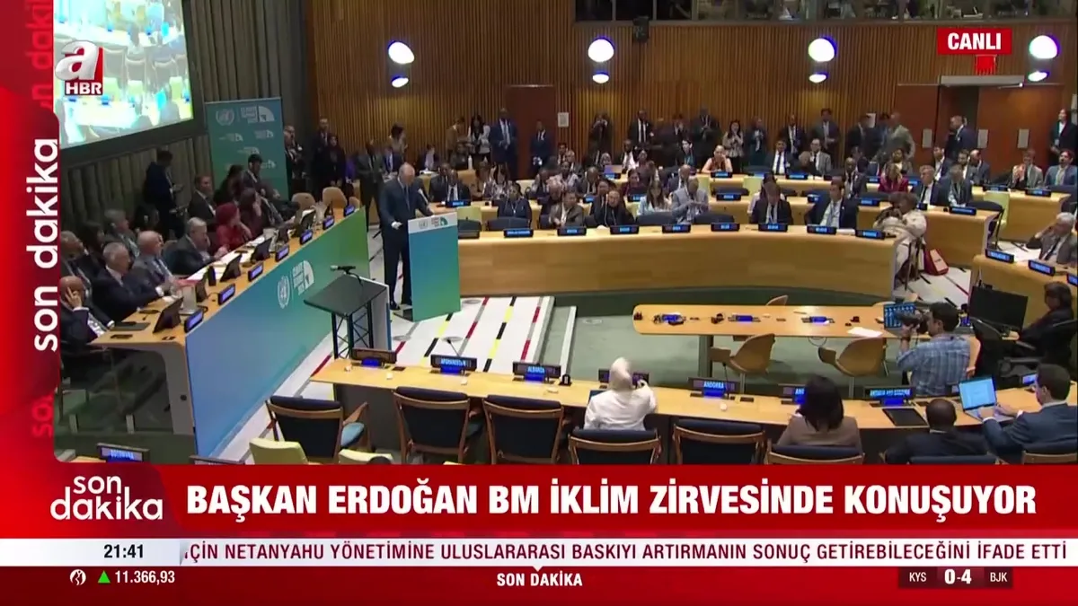 Başkan Erdoğan BM İklim Zirvesi'nde konuştu