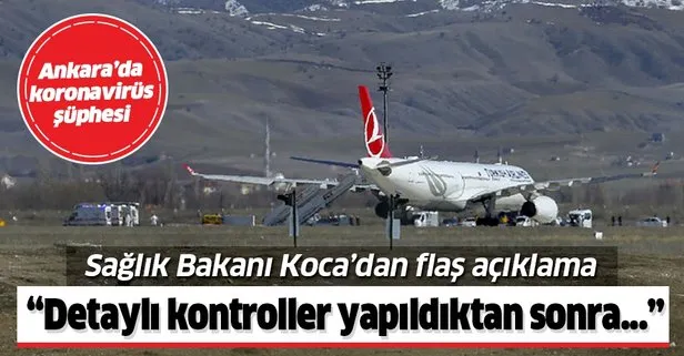 Son dakika: Tahran - İstanbul seferini yapan uçakta koronavirüs şüphesi! Sağlık Bakanı Koca’dan flaş açıklama