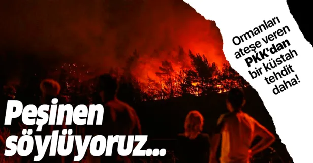 Ormanları ateşe veren PKK’dan bir küstah tehdit daha: Peşinen söylüyoruz...