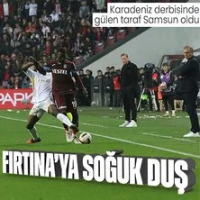 Karadeniz derbisi Samsunspor’un!  Trabzonspor zorlu deplasmandan mağlup ayrıldı