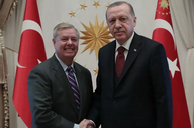 Başkan Erdoğan ABD'li senatör Lindsey Graham'ı Beştepe'de kabul etti