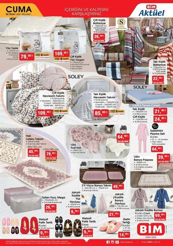 BİM aktüel 2 Ekim Cuma! BİM aktüel ürünler dopdolu! BİM aktüel ürünler