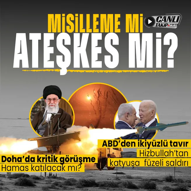 CANLI TAKİP | İran İsraile saldıracak mı? Biden ateşkes olursa misilleme gelmeyecek dedi! Katarda kritik görüşme: Hamas masada yok mu?