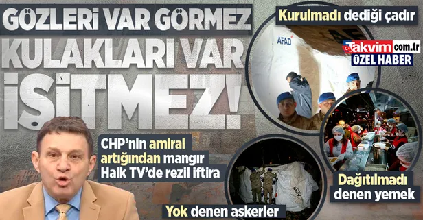 CHP'li amiral artığı Türker Ertürk'ten Halk TV'de rezil iftira! Deprem sonrası tüm imkanlarını seferber eden devleti karaladı