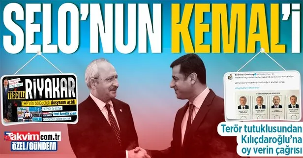 Terör tutuklusu Selahattin Demirtaş’tan Kemal Kılıçdaroğlu’na oy verin çağrısı!