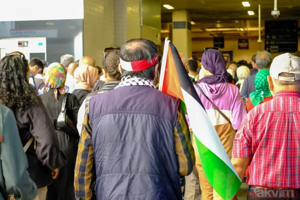 BÜYÜK FİLİSTİN MİTİNGİ! 7'den 70'e milyonlarca vatandaş Atatürk Havalimanı'na akın etti! - 20