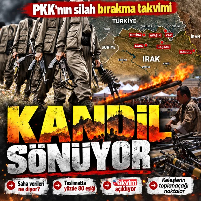 PKK/KCKya kasım ayarlı silah bırakma takvimi! Teslimatta yüzde 80 eşiği... Takvim keleşlerin toplanacağı noktaları açıklıyor