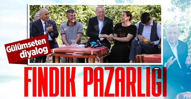 Başkan Erdoğan ve Ordulu vatandaş arasında gülümseten diyalog: Fındık kaç lira olsun?