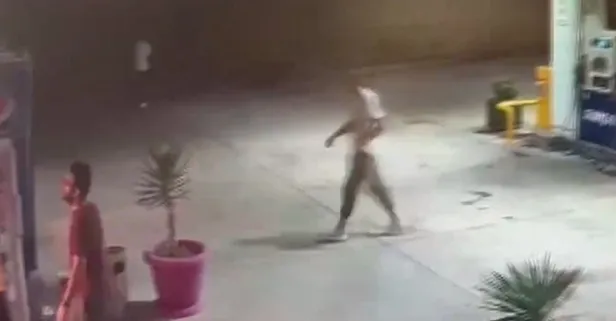 FETÖ'cü kundakçı Ufuk Aytekin ormanları yakmaya böyle gitti! Benzinlik görüntüleri çıktı