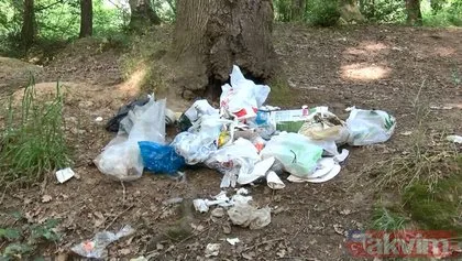 İstanbul’da hafta sonu Belgrad Ormanı’nda piknik yapanlar arkalarında çöp yığınları bıraktı