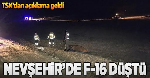 Nevşehir’de F-16 düştü