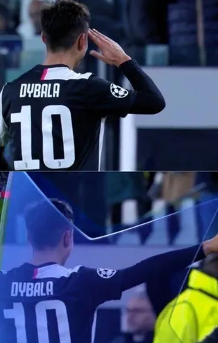 Juventus-Atletico Madrid maçına damga vuran an! Dybala'dan Merih'e asker selamı