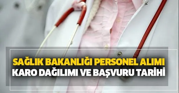 Sağlık Bakanlığı personel alımı kadro dağılımı