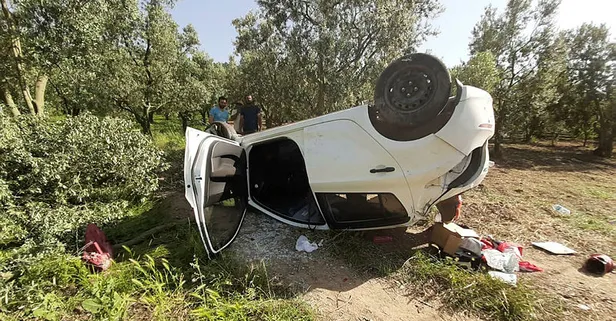Son dakika: Bursa’da feci kaza! Takla atarak tarlaya uçtu