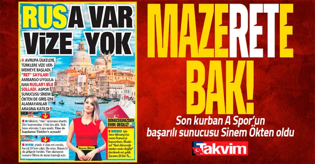 AB ülkeleri Türk vatandaşlarına adeta vize ambargosu koydu! Son kurban A Spor’un başarılı sunucusu Sinem Ökten oldu