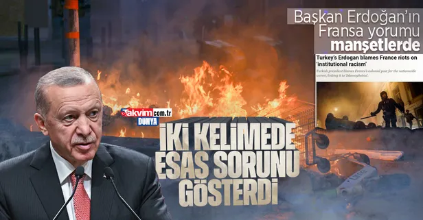 Başkan Recep Tayyip Erdoğan'ın Fransa tepkisi dünya basınında: "Kurumsal ırkçılık"